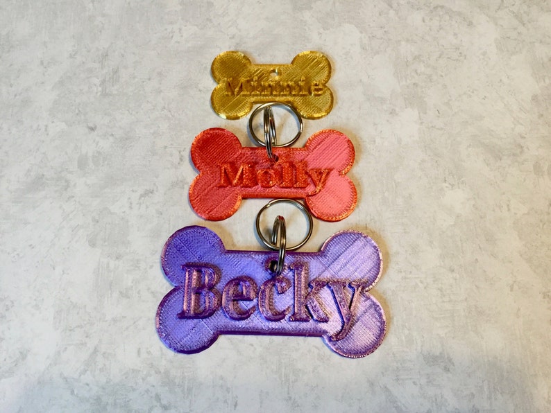 3D Printed Dog Tag Pet ID Tag Dog Collar Charm Custom Dog ID Personalized Dog Tag Pet Gift