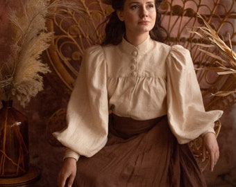 Blouse "George Sand" in Edwardian Victorian style