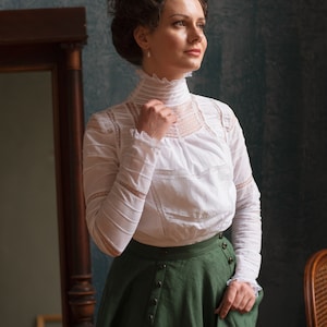 Blouse &quot;Lily Elsie&quot; in edwardian victorian style