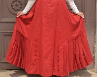 Skirt "Anne" in Vintage Style, Edwardian Gibson Girl Skirt with pockets