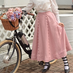 Skirt Beatrix Vintage Style Skirt, Edwardian Gibson Girl Skirt with pockets image 1
