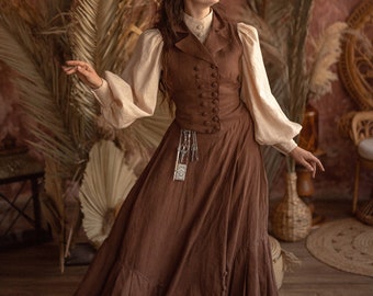Conjunto de trabajo: falda "Anne" y chaleco "Suffragette" en estilo victoriano eduardiano