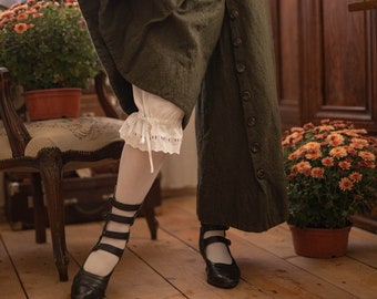 Set split skirt "Kate" and сotton drawers "Emansipe" in Edwardian style vintage style trousers