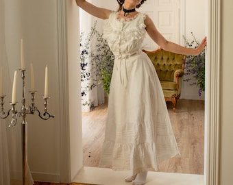 Edwardian Lingerie Set - Corset Cover and Petticoat 1900s