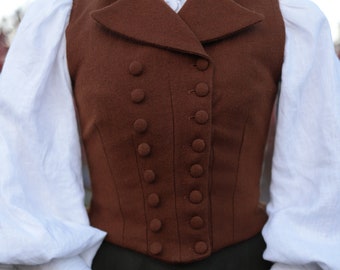 Vest "Suffragette" in Edwardian Victorian style