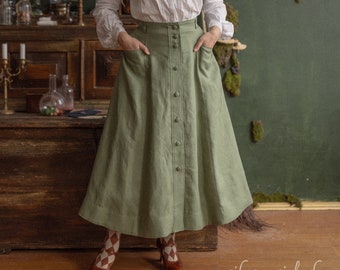 Edwardian Walking Skirt “Isadora”, Gibson Girl Skirt, 1910s Historical Skirt, Edwardian Vintage Clothing, Titanic Era Skirt