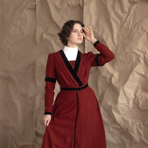 Suit &quot;Millicent&quot; in 1910s style Edwardian vintage style wool  dress