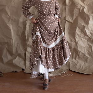 Skirt &quot;Charlotte&quot; in Vintage Style, Edwardian Gibson Girl Skirt with pockets