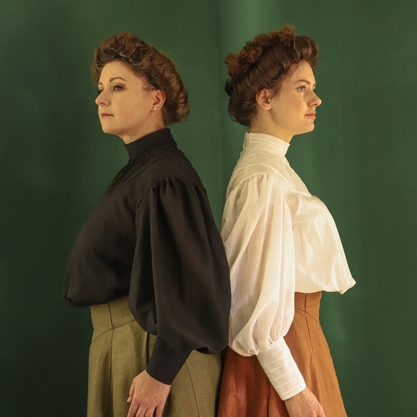 Bluse „Lovelace“ im edwardianischen viktorianischen Stil