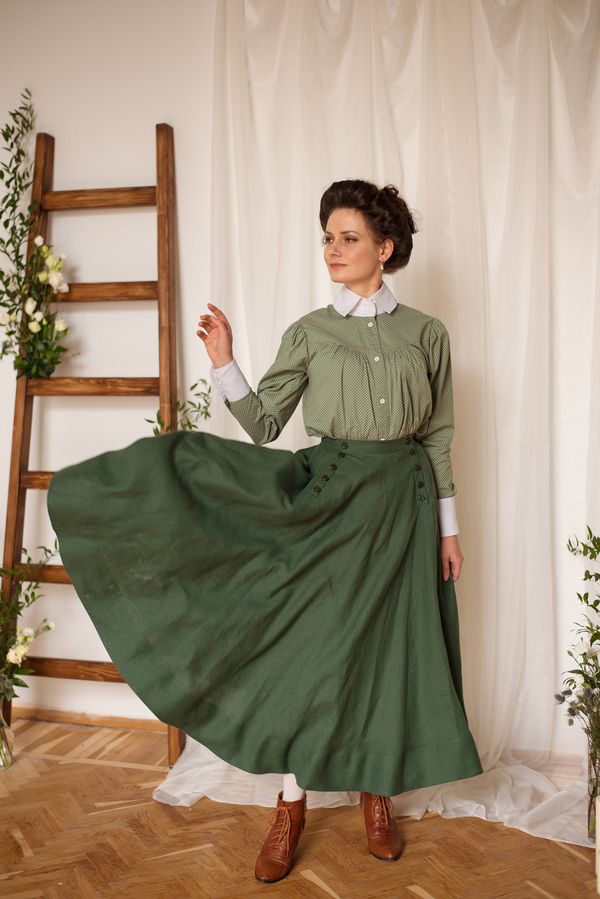 Skirt suffragette in Edwardian Vintage Style Etsy Israel