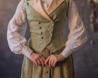 Vest "Flora" in Edwardian Victorian style