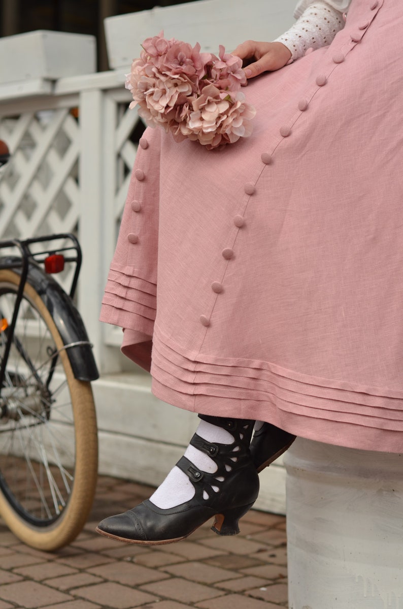 Skirt Beatrix Vintage Style Skirt, Edwardian Gibson Girl Skirt with pockets image 4