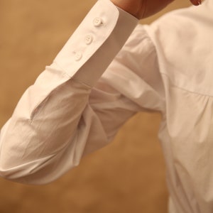 Blouse Suffragette in white in edwardian victorian style imagem 4