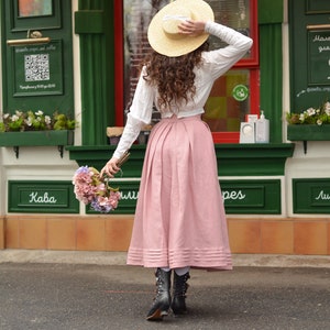 Skirt Beatrix Vintage Style Skirt, Edwardian Gibson Girl Skirt with pockets image 3