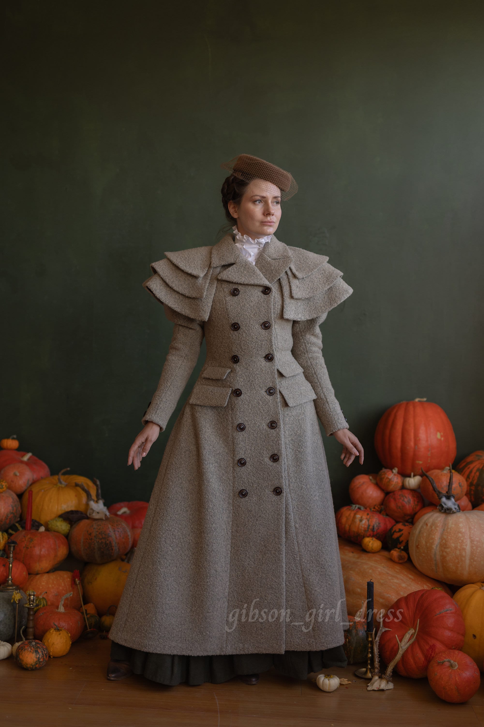 Edwardian Style Wool Coat: Vintage Inspired Cape Coat - Etsy Canada