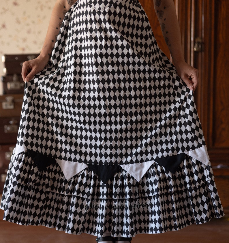 Petticoat Harlequin in Edwardian Victorian style zdjęcie 4