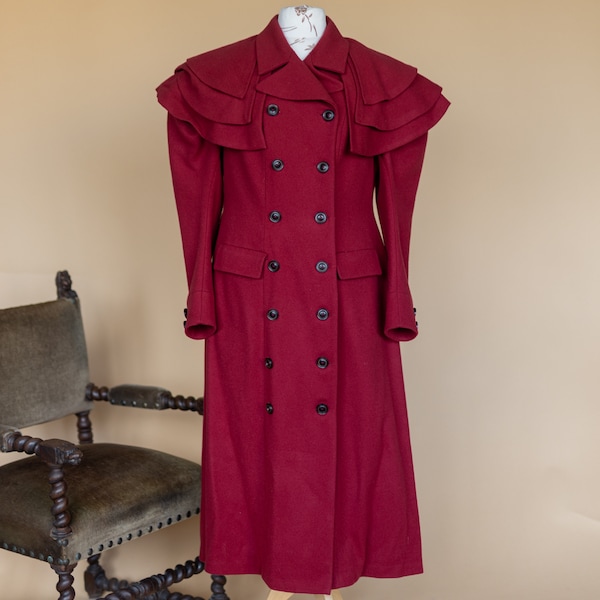 Ready to ship Coat "Solomiya" in Edwardian style vintage style wool coat