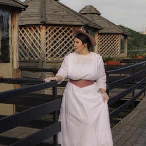 Dress &quot;Lidia&quot; in Edwardian Victorian style tea milk day dress suffragette gibson girl style