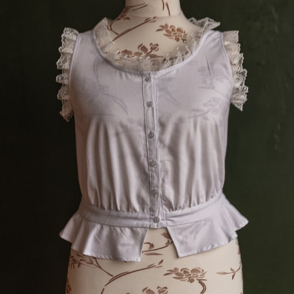 Camisola de lencería eduardiana de la década de 1900
