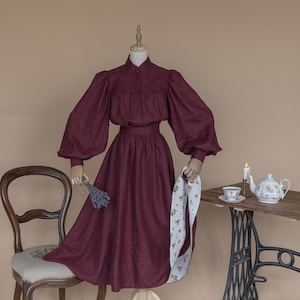 Set Blouse &quot;George Sand&quot; and skirt &quot;Lyudmyla&quot; in Edwardian Victorian style