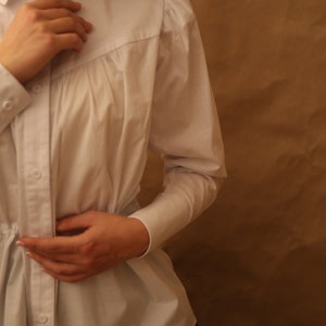 Blouse Suffragette in white in edwardian victorian style imagem 7