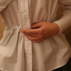 Blouse Suffragette in white in edwardian victorian style imagem 6