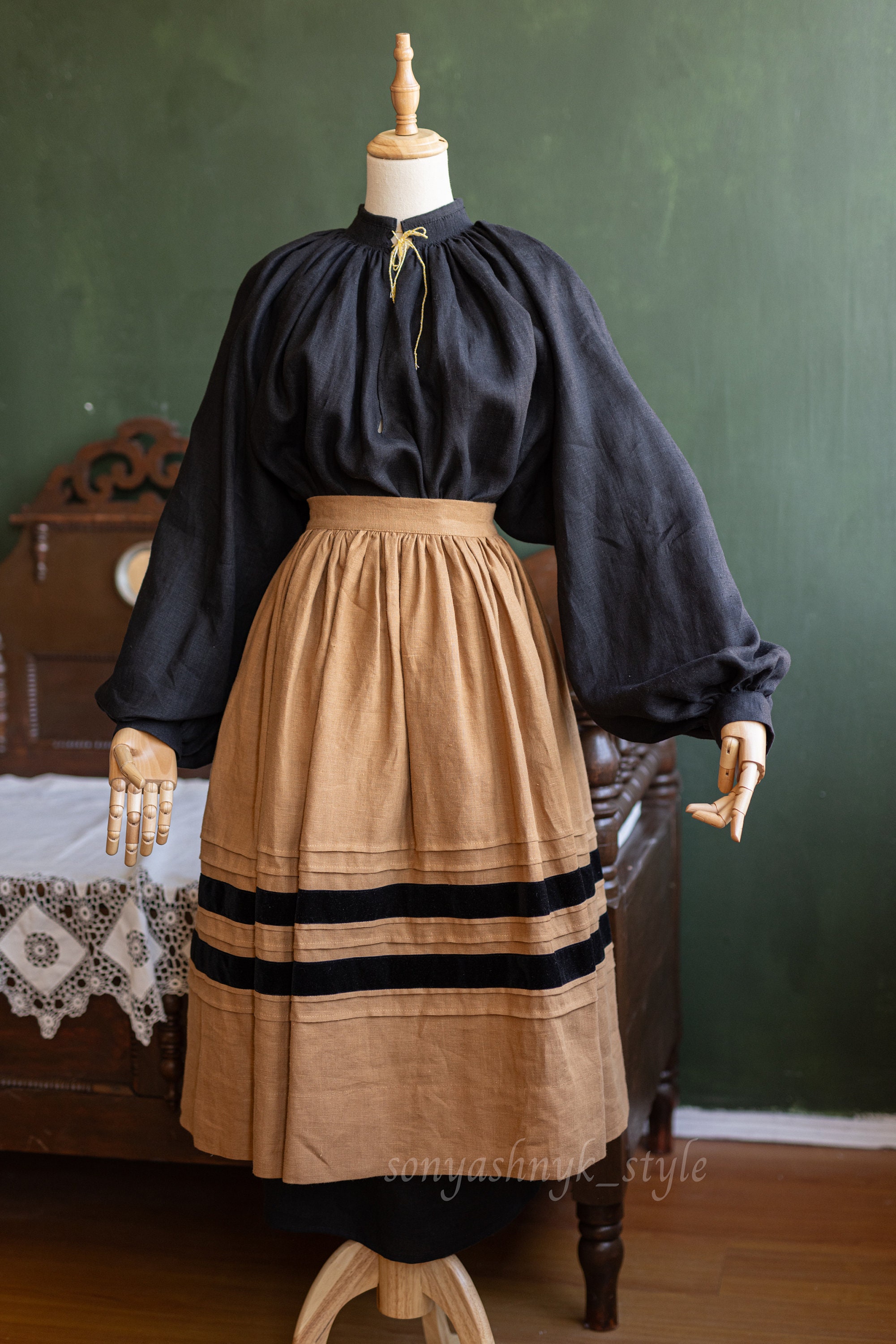 Skirt "natalia" in Ukrainian Traditional Vintage Style Etnic Folk Style ...