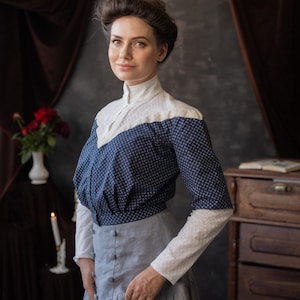 Blouse &quot;Emma&quot; in Edwardian Victorian style