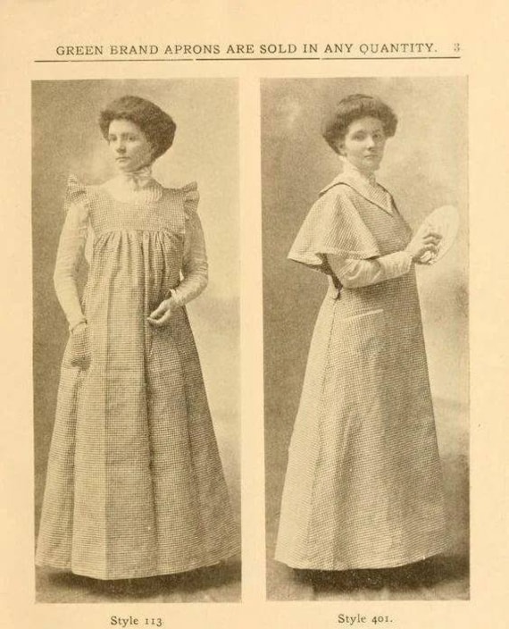 Pinafore sofia Victorian Apron Linen Edwardian Pinafore Etsy
