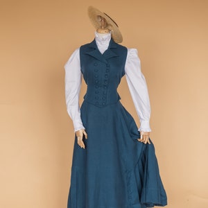 Working set - skirt &quot;Anne&quot; and vest &quot;Suffragette&quot; in Edwardian Victorian style