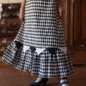 Petticoat Harlequin in Edwardian Victorian style zdjęcie 3