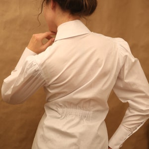 Blouse Suffragette in white in edwardian victorian style imagem 8