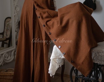 Skirt-trousers "Kate" in Edwardian style vintage style wool linen trousers