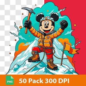 Cartoon Character T-Shirt Design Bundle – Digital Download PNG – 300 DPI High-Resolution Printable Art