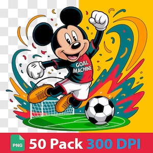 50 Mickey Mouse PNG Ontwerp Bundle - Hoge Kwaliteit 300 DPI Transparante Achtergrond - Sublimatie T-Shirt Streetwear Mickey PNG Downloads