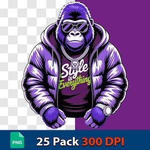 Animals T-Shirt Design Bundle – 25 Unique Animal Illustrations – High-Resolution 300 DPI | Transparent PNG & SVG | 4096 x 4096 px