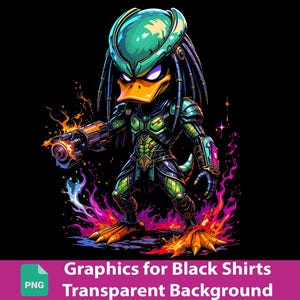Lot de 45+ Designs de T-Shirts Cartoon – Illustrations Pop Culture en PNG – Graphismes Streetwear Urbain pour T-Shirts Noirs –