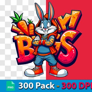 Paquete de Diseños de Camisetas de Personajes de Dibujos Animados – Descarga Digital PNG – Arte Imprimible en Alta Resolución 300 DPI