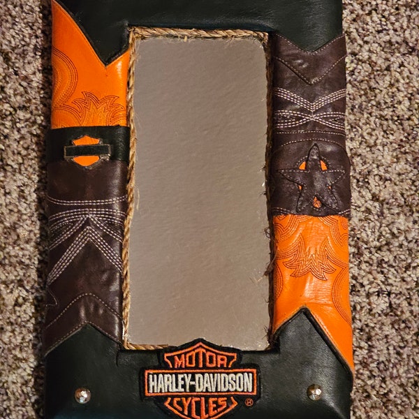 Harley Davidson Wall Mirror Etsy