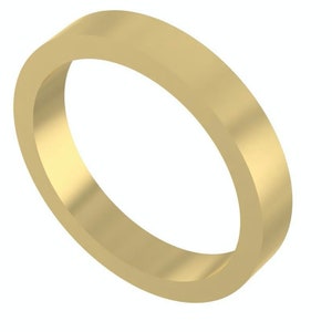 Plain 18k Gold Band- 3 MM Width, 1.8 MM Thickness, US Sizes 5-10