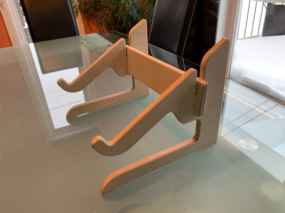 Produktbild von Konsol Laptop Ständer Aus Holz, Ergonomische Universal Halterung Für