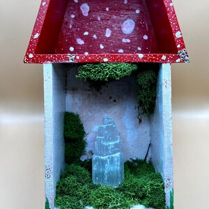 Mushroom Fairy Selenite Home Decor Mushroom Wall Art Mushroom Fairy Wall Decor Selenite Wall Decor Selenite Home Decor Rhinestone Fairy