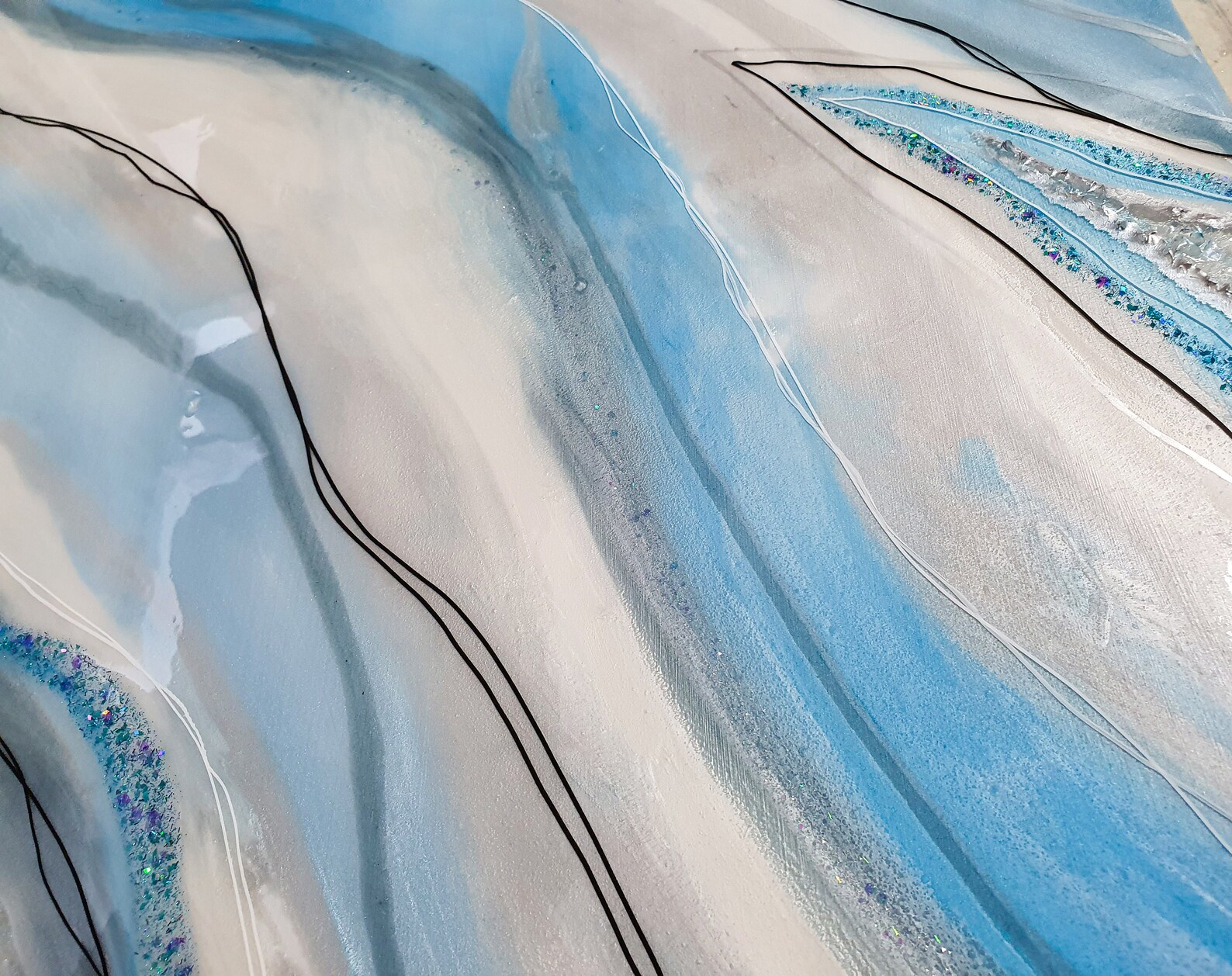 Blue wall art Large wall art Blue art in the UK Blue | Etsy