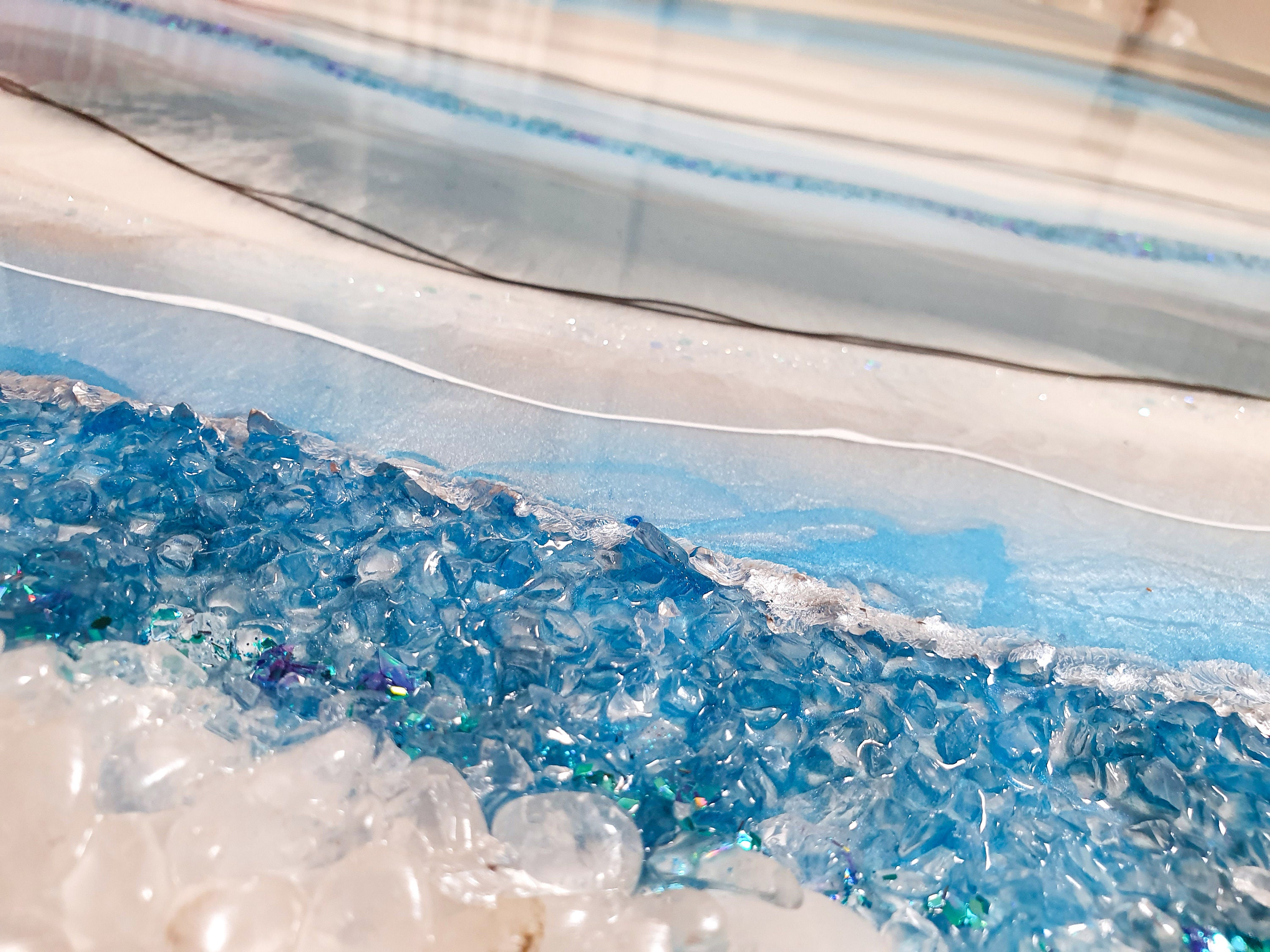 Blue wall art Large wall art Blue art in the UK Blue | Etsy