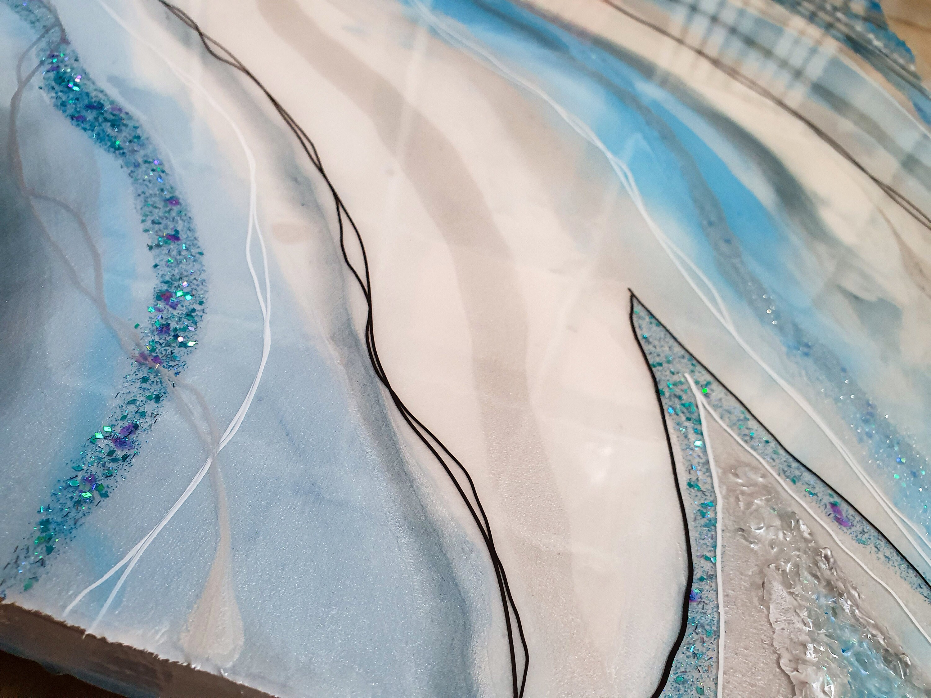 Blue wall art Large wall art Blue art in the UK Blue | Etsy