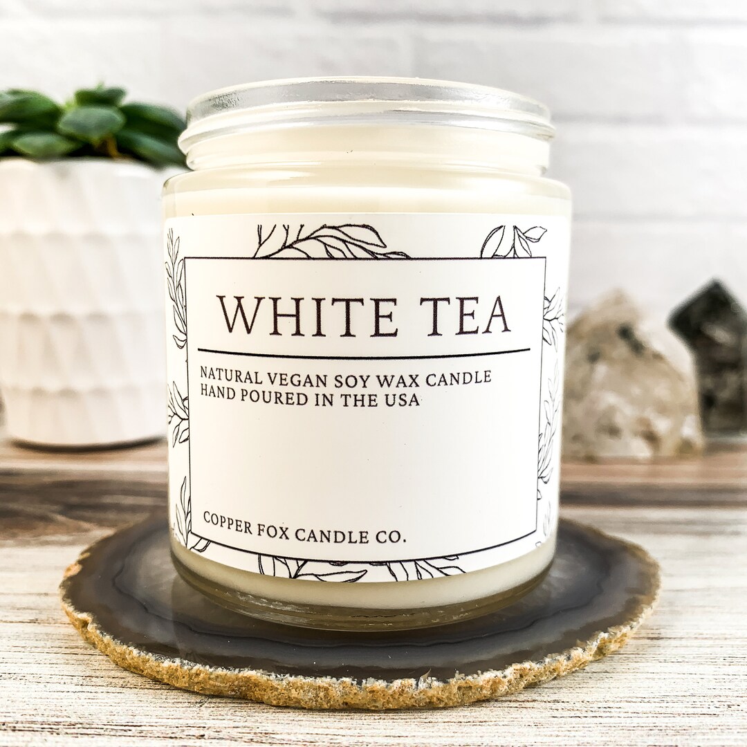 White Tea Soy Candle, Aromatherapy Candles, Vegan Candle, Natural Soy
