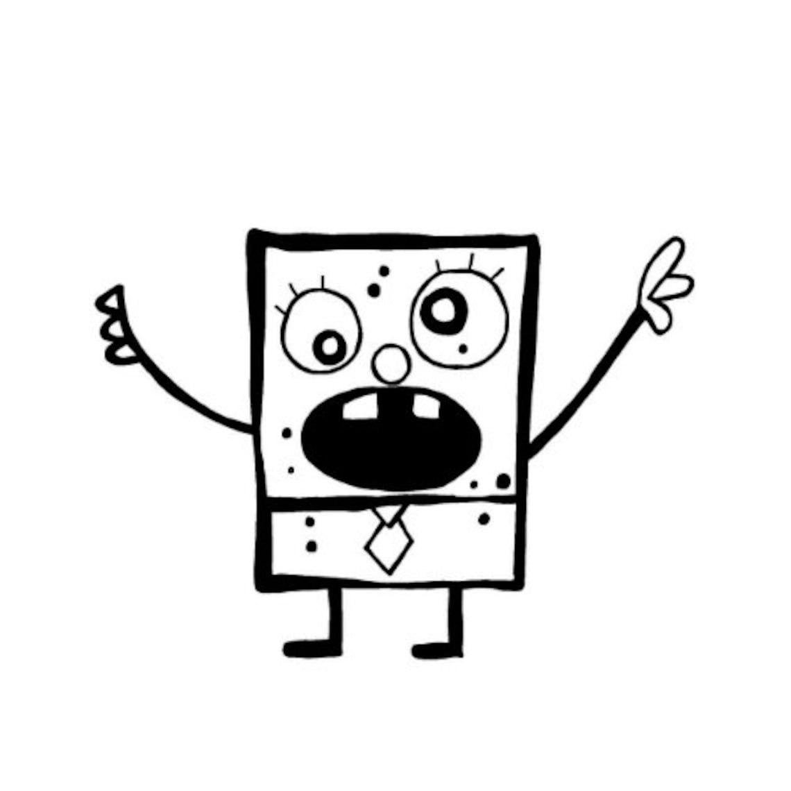 Doodle Bob Decal Spongebob Squarepants doodlebob Etsy