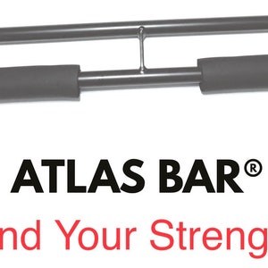 ATLAS BAR Ergonomic Exercise Cable Attachment.  Fitness Home Gym Workout Equipment.