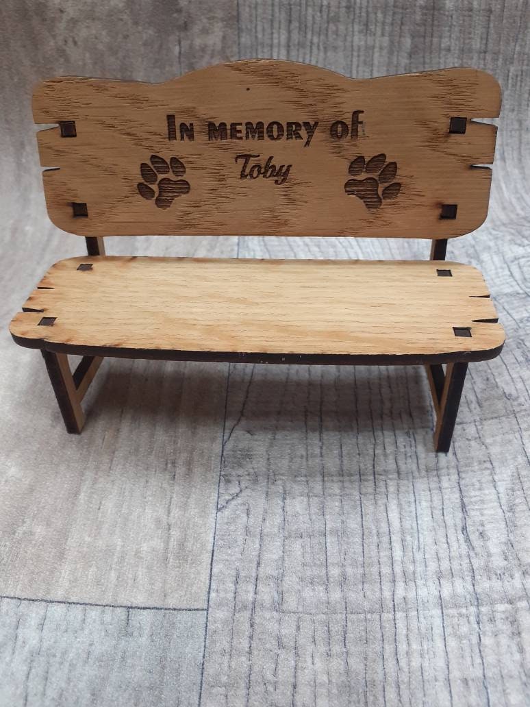 Pet memorial benches oak wooden personalised Etsy