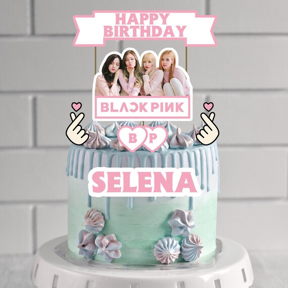 6 piece printable blackpink cake topper with name etsy australia